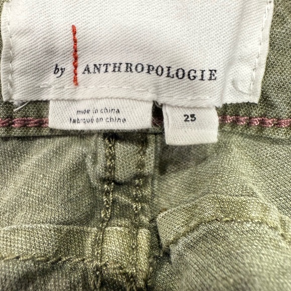 Anthropologie Olive Relaxed Embroidered Trousers Size 25 - Picture 10 of 10